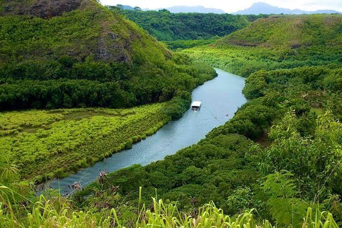 Best Kauai Northeast, Fern Grotto River Cruise & Lighthouse Tour - Opaekaa Falls on the East Side: Quick Water, Good Breather
