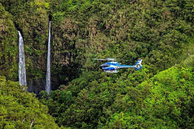 Discover Kauai Helicopter Tour from Princeville - Stop-by-stop over Princeville, the South Pacific pier, and Na Pali’s 3,000-foot sea cliffs