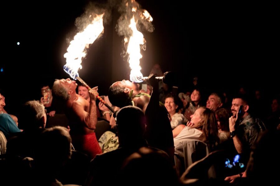 Kauai: Ahi Uila Fire Show with Dinner Option - The schedule: arriving at 5:30 pm and catching the prompt 7 pm fire show