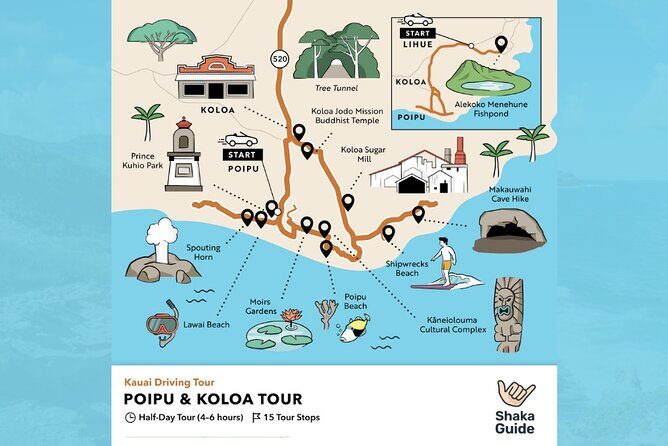 Kauai Poipu and Koloa Town Self-Guided Audio Tour - Entering Kauai with GPS that tells you what you’re looking at