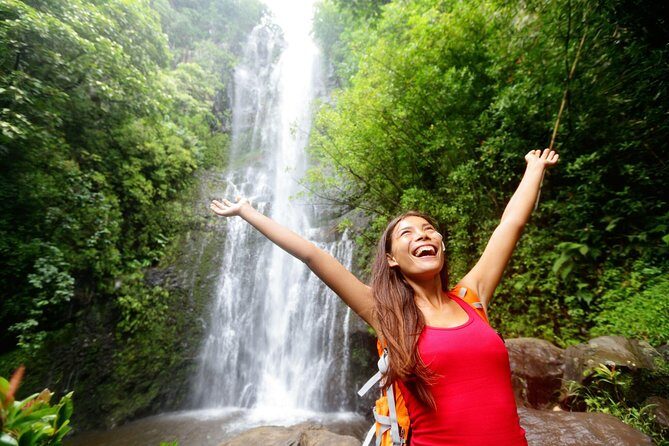 Kauai Wailua Valley & Waterfalls Audio Driving Tour - Day 1 stop-by-stop: Sleeping Giant views, Jurassic Park waterfalls, and heiau stories